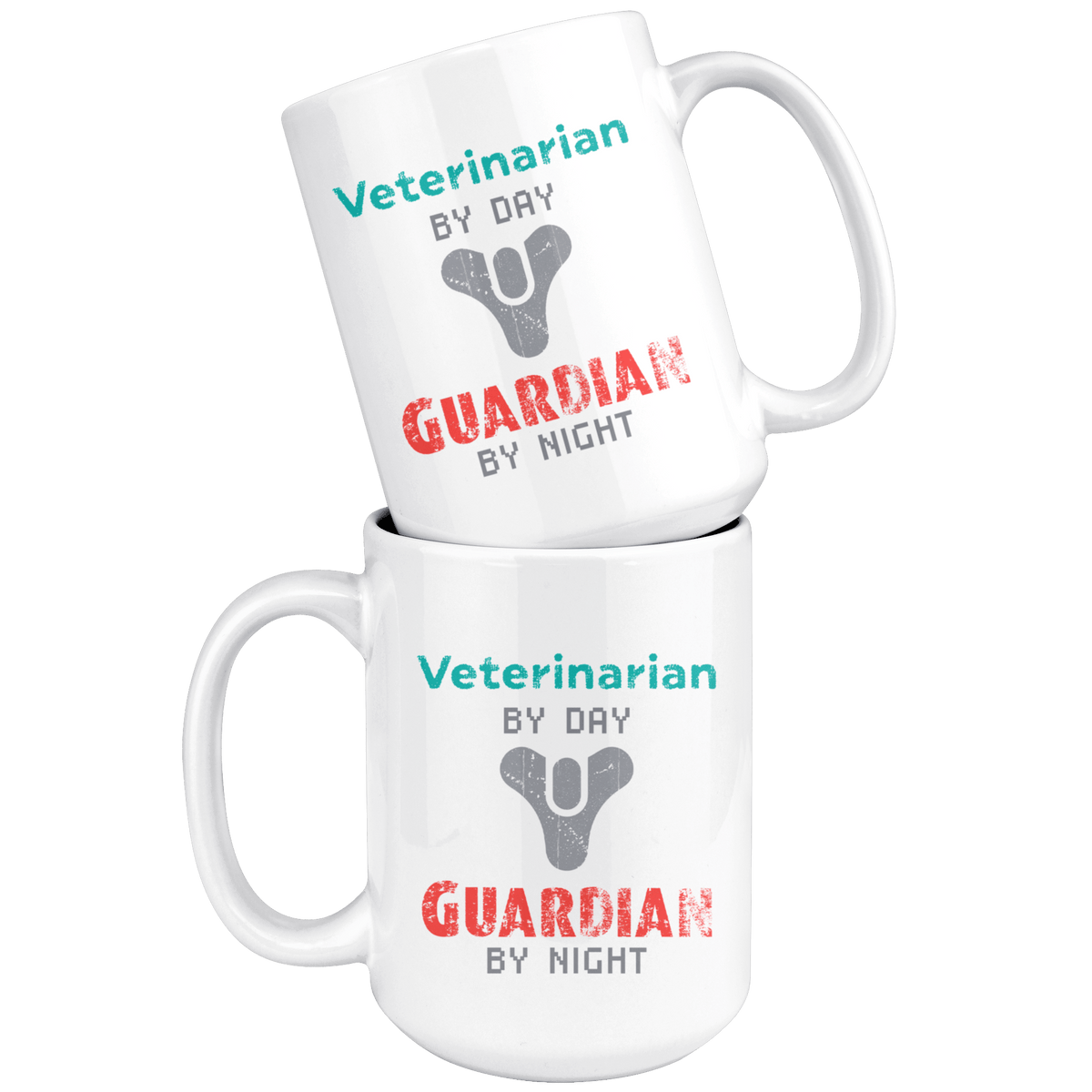Veterinarian by Day, Guardian by Night 15oz Coffee Mug, Unique Gift for Video Gamers and Destiny Fans. Eyes up Guardian! - Caliber Shop