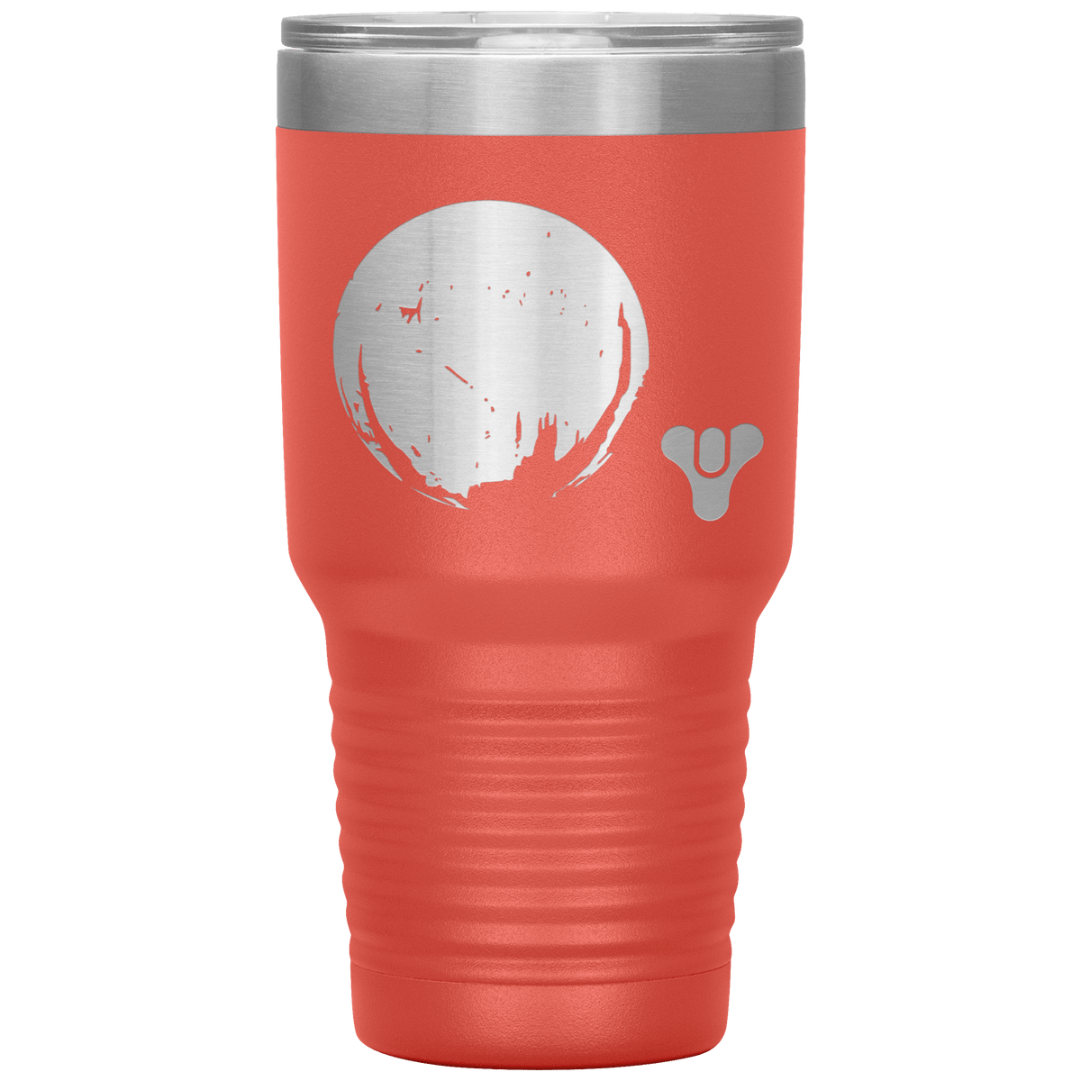 Destiny Traveler and Tricorn Logo 30oz Insulated Tumbler with Lid for Destiny 1 and 2 Players - Caliber Shop