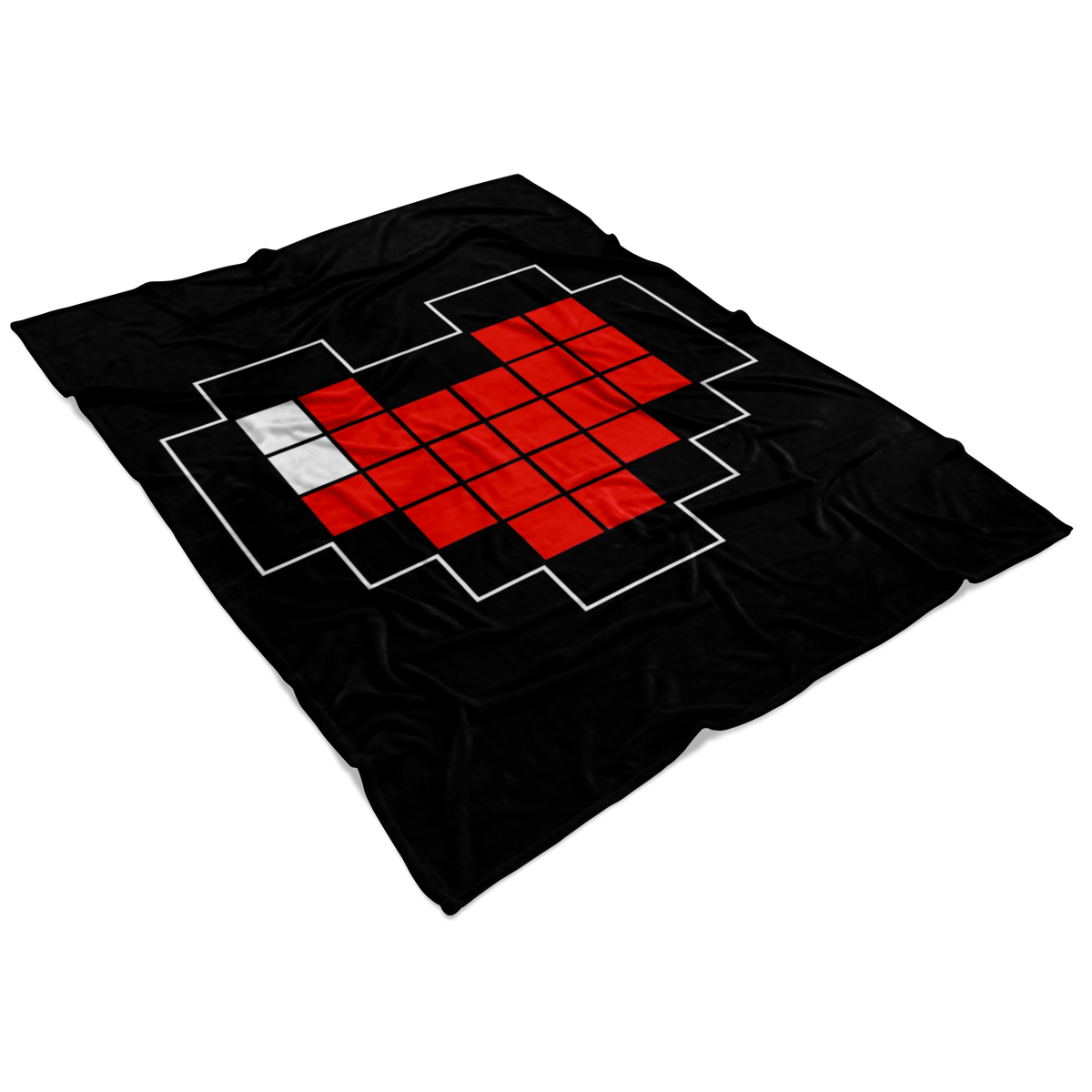 Zelda Pixel Heart Fleece Blanket, Unique Gift for Video Gamers and Zelda Fans, Nintendo Accessories - Caliber Shop