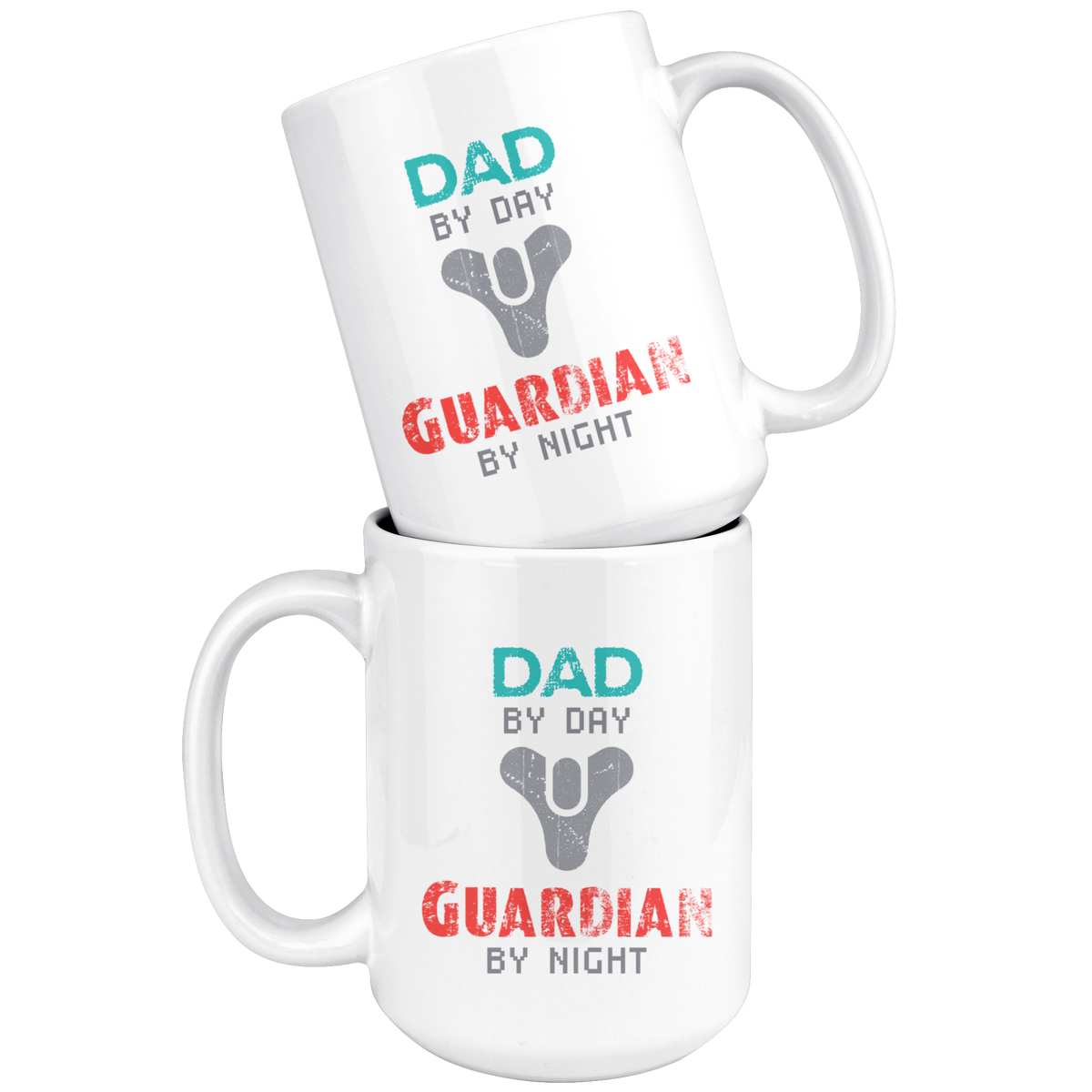 Dad by Day Guardian by Night Destiny 1 and 2 Fan Coffee Mug for Video Gamers - Caliber Shop