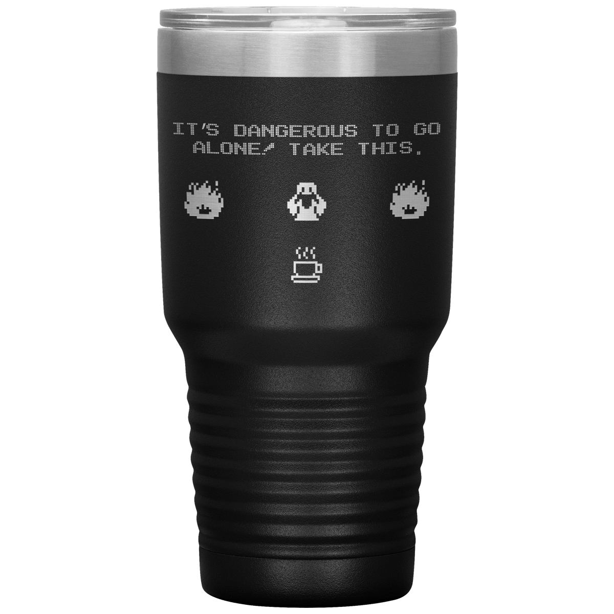 Legend of Zelda 8-Bit 30oz Insulated Tumbler with Lid for Nintendo RPG Gamers… - Caliber Shop