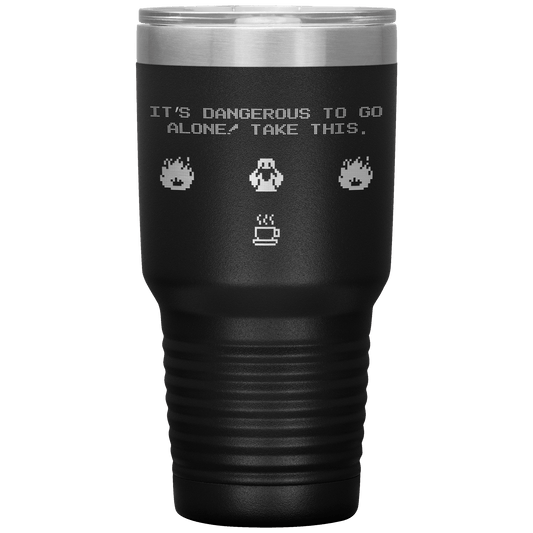 Legend of Zelda 8-Bit 30oz Insulated Tumbler with Lid for Nintendo RPG Gamers… - Caliber Shop