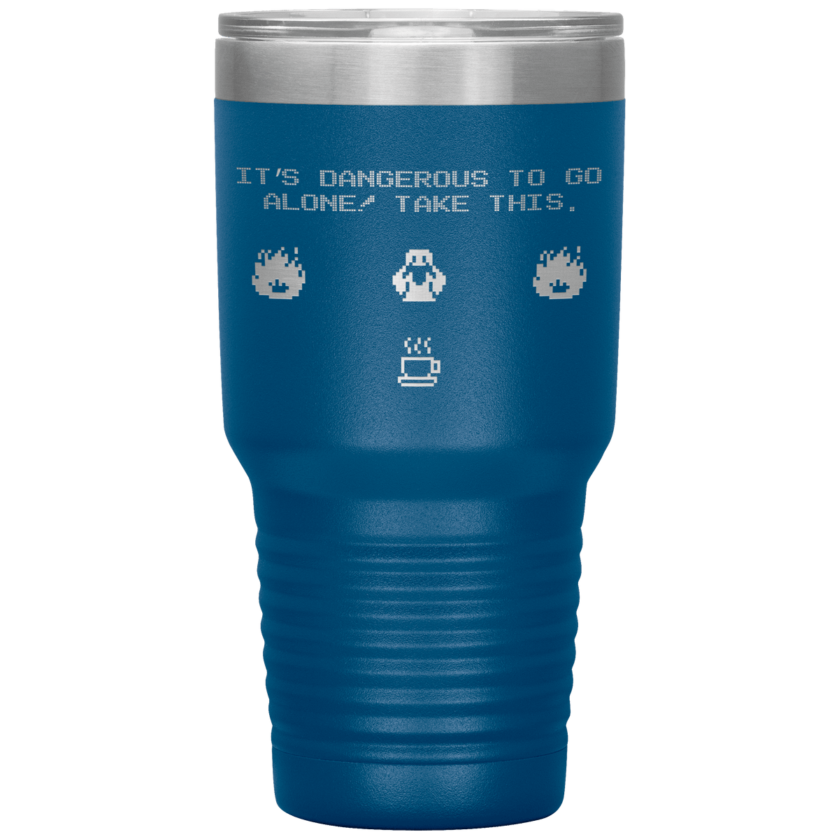 Legend of Zelda 8-Bit 30oz Insulated Tumbler with Lid for Nintendo RPG Gamers… - Caliber Shop