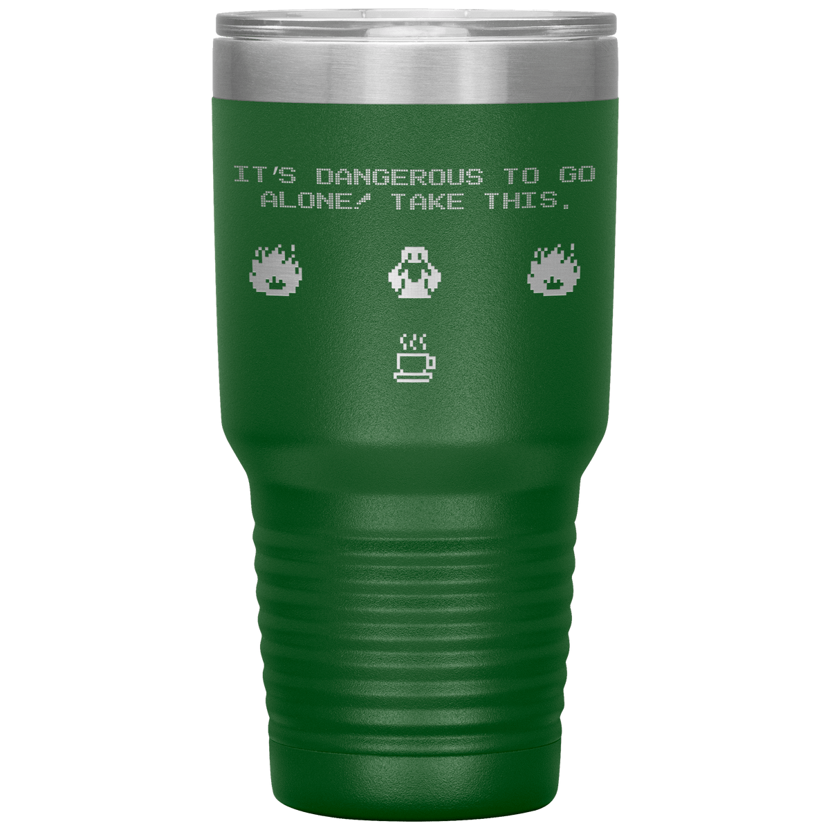 Legend of Zelda 8-Bit 30oz Insulated Tumbler with Lid for Nintendo RPG Gamers… - Caliber Shop
