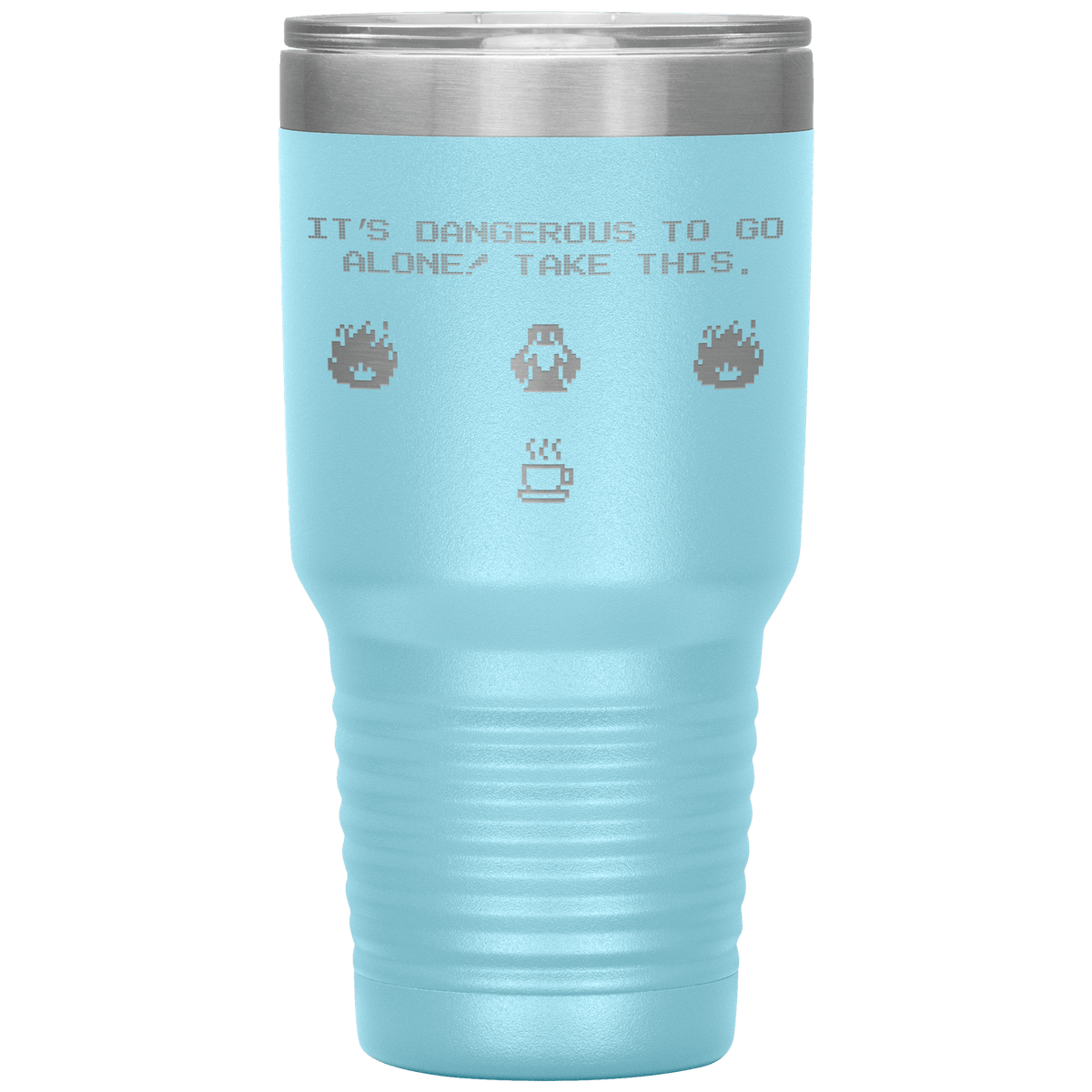 Legend of Zelda 8-Bit 30oz Insulated Tumbler with Lid for Nintendo RPG Gamers… - Caliber Shop
