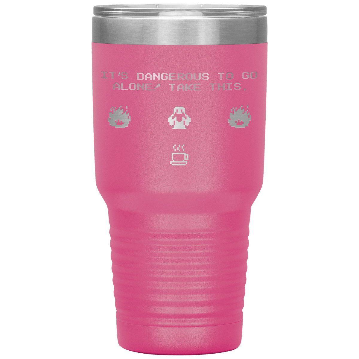 Legend of Zelda 8-Bit 30oz Insulated Tumbler with Lid for Nintendo RPG Gamers… - Caliber Shop