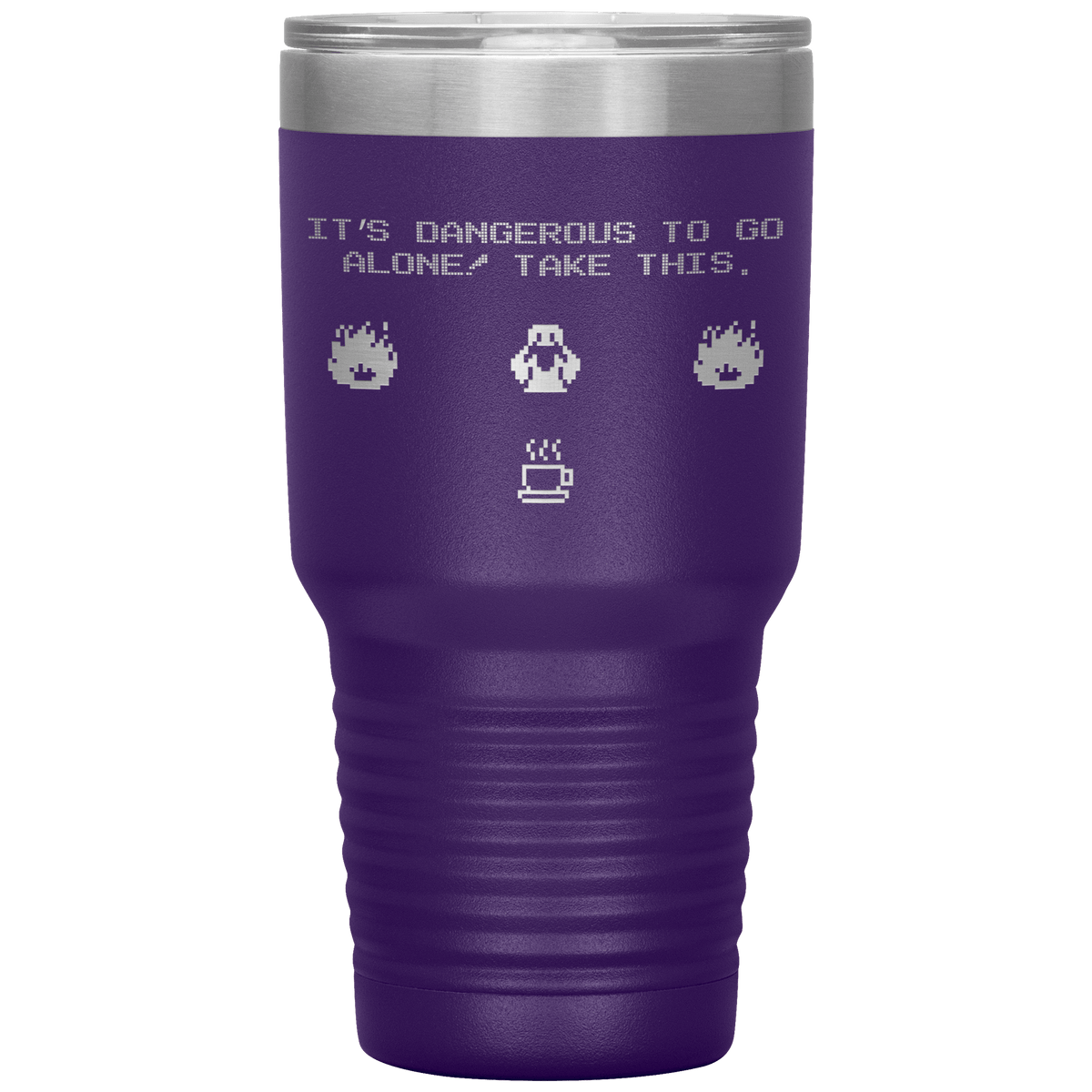 Legend of Zelda 8-Bit 30oz Insulated Tumbler with Lid for Nintendo RPG Gamers… - Caliber Shop