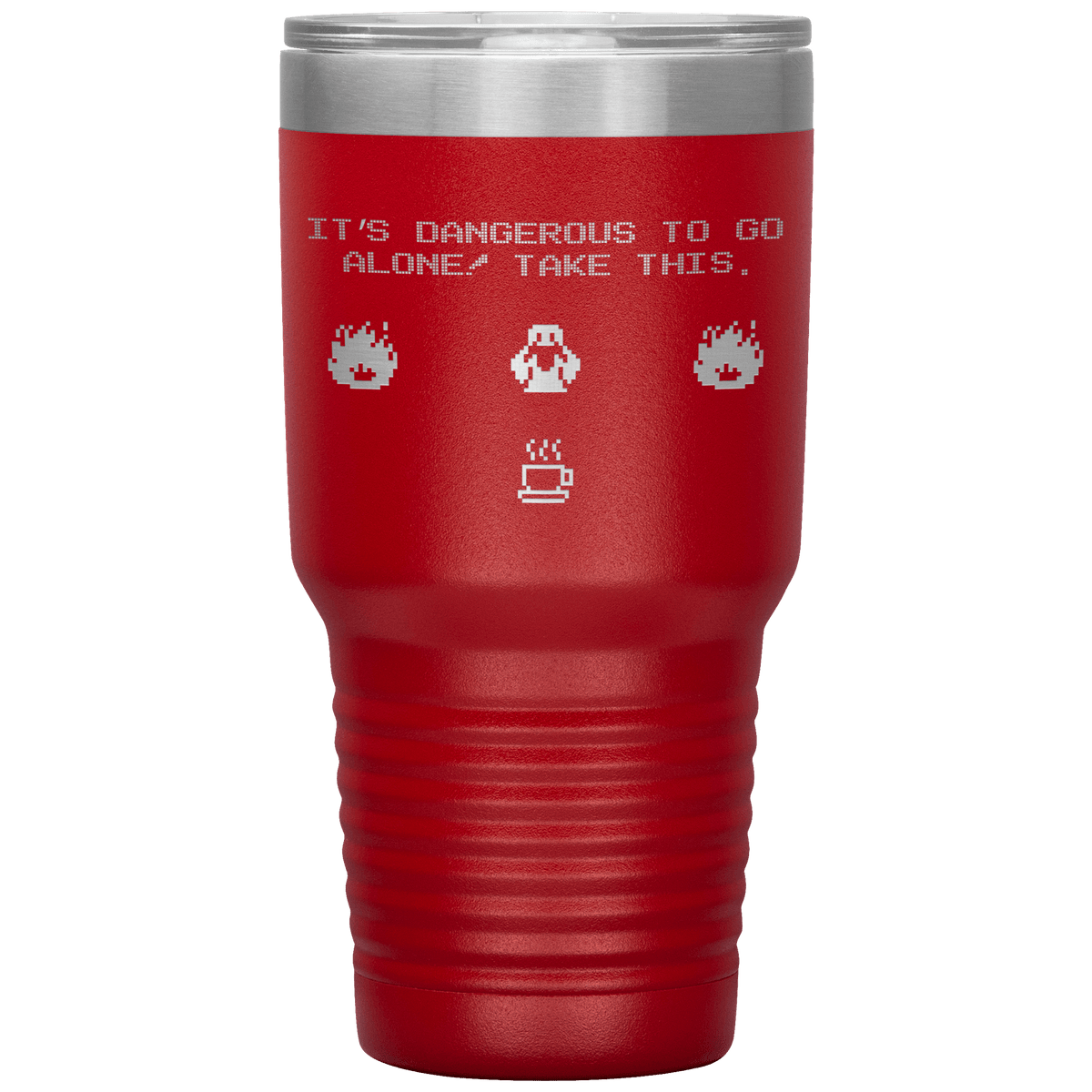 Legend of Zelda 8-Bit 30oz Insulated Tumbler with Lid for Nintendo RPG Gamers… - Caliber Shop